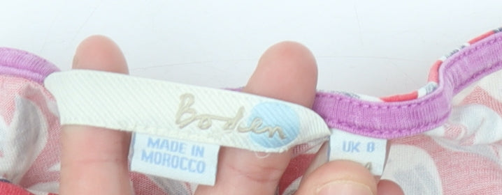 Boden Womens Pink Floral Cowl Neck Sleeveless Tank Top UK 8