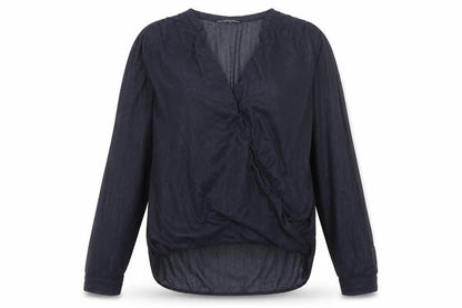 Womens UK Size 14 H&M Blue Wrap Blouse