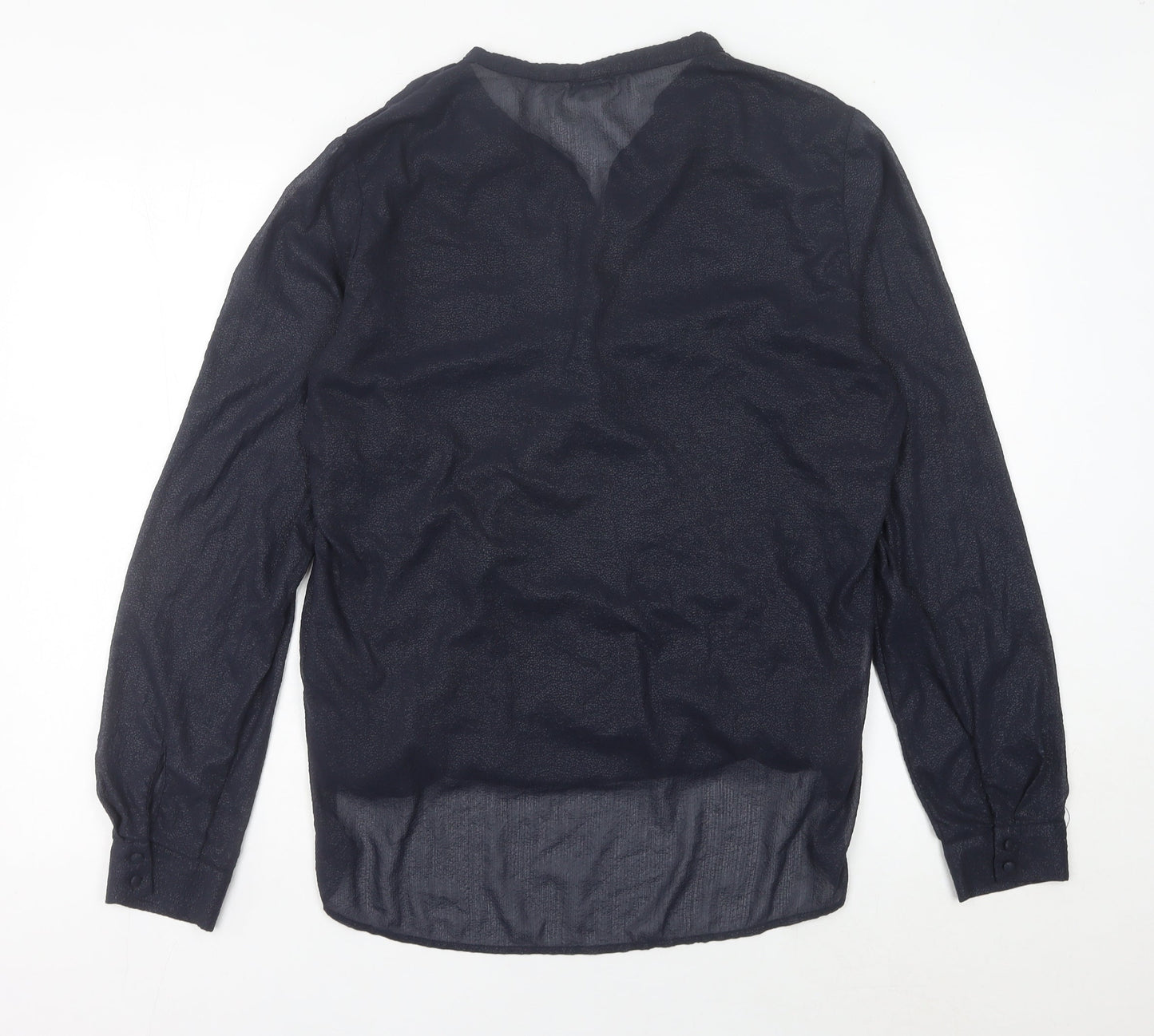 Womens UK Size 14 H&M Blue Wrap Blouse