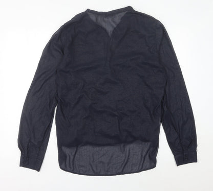 Womens UK Size 14 H&M Blue Wrap Blouse