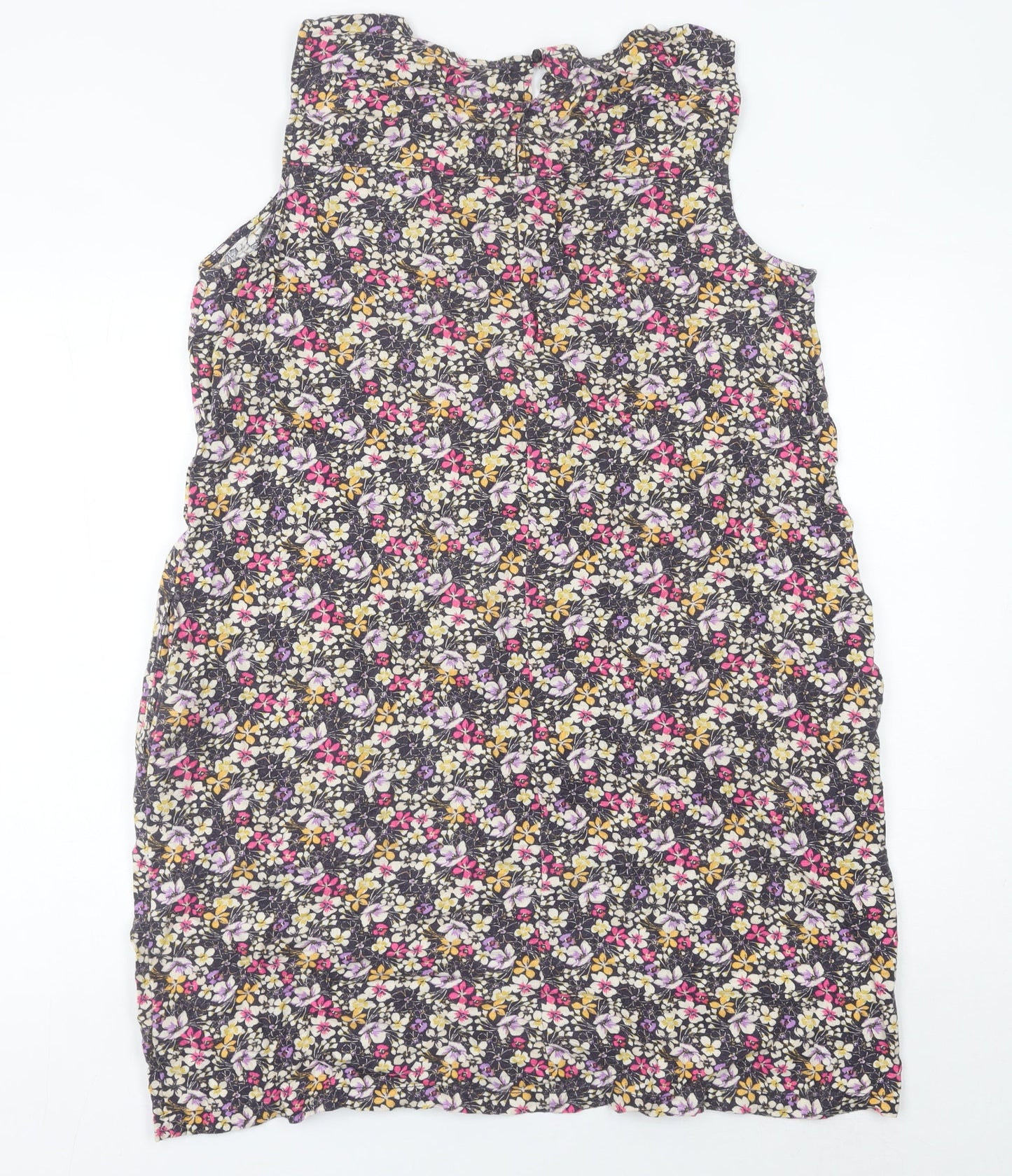 Next Women’s Multicoloured Floral Shift Dress Size 18 Linen Blend