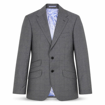 Charles Tyrwhitt Men Grey 36 Blazer Jacket Wool Cashmere Check