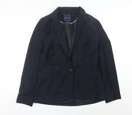 Next Women’s Blue Polka Dot Blazer Jacket UK 12 Regular Fit