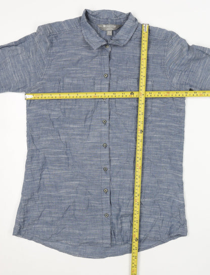 Mountain Warehouse Womens Blue Size 12 Cotton Button-Up Shirt