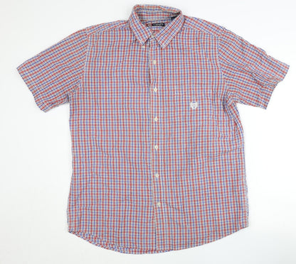 Chaps Men's Multicoloured Check Cotton Short Sleeve Shirt M