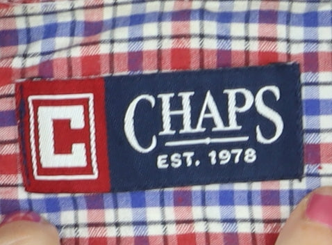 Chaps Men's Multicoloured Check Cotton Short Sleeve Shirt M