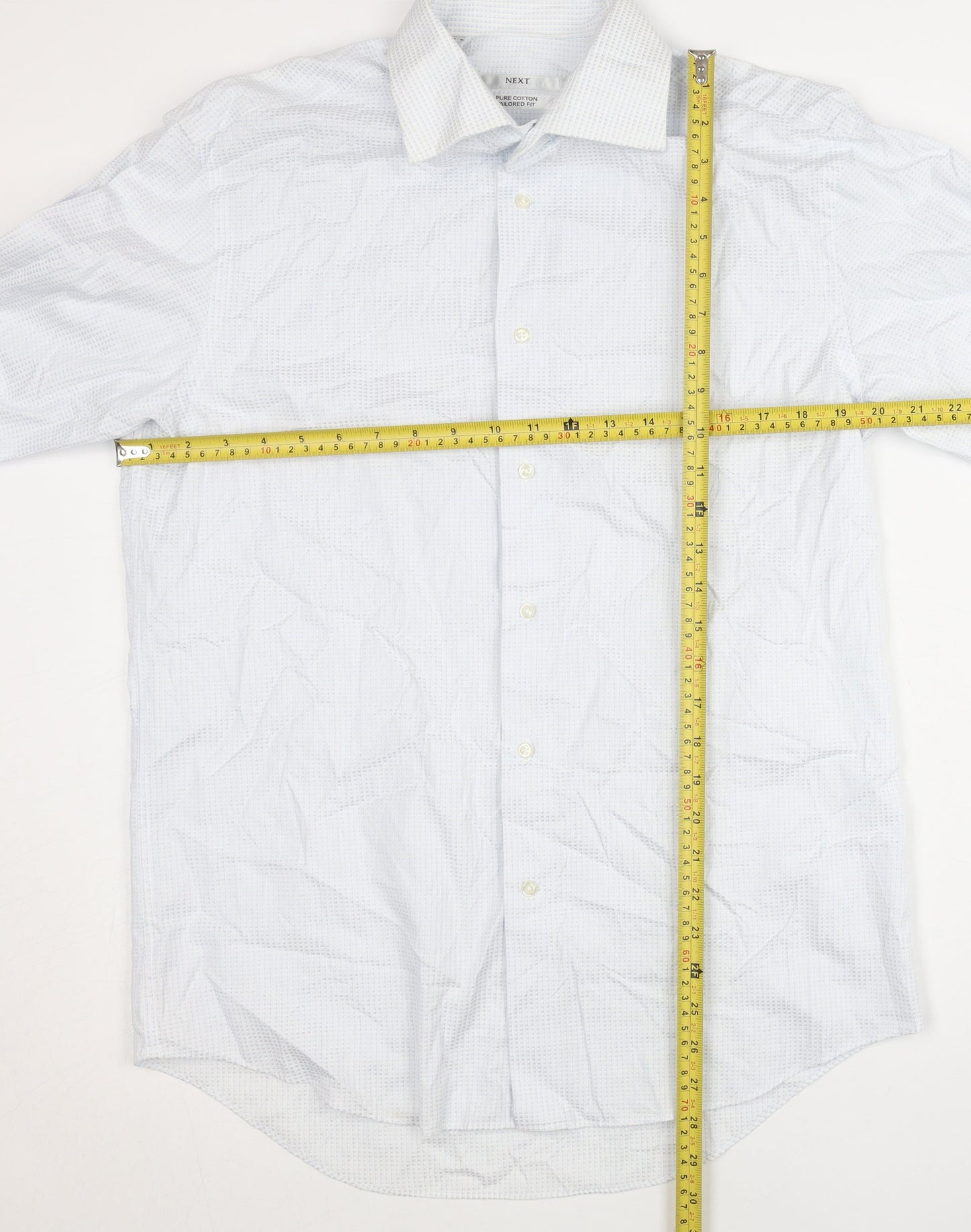 Mens UK Collar Size 16 NEXT Smart Blue  Dress Shirt