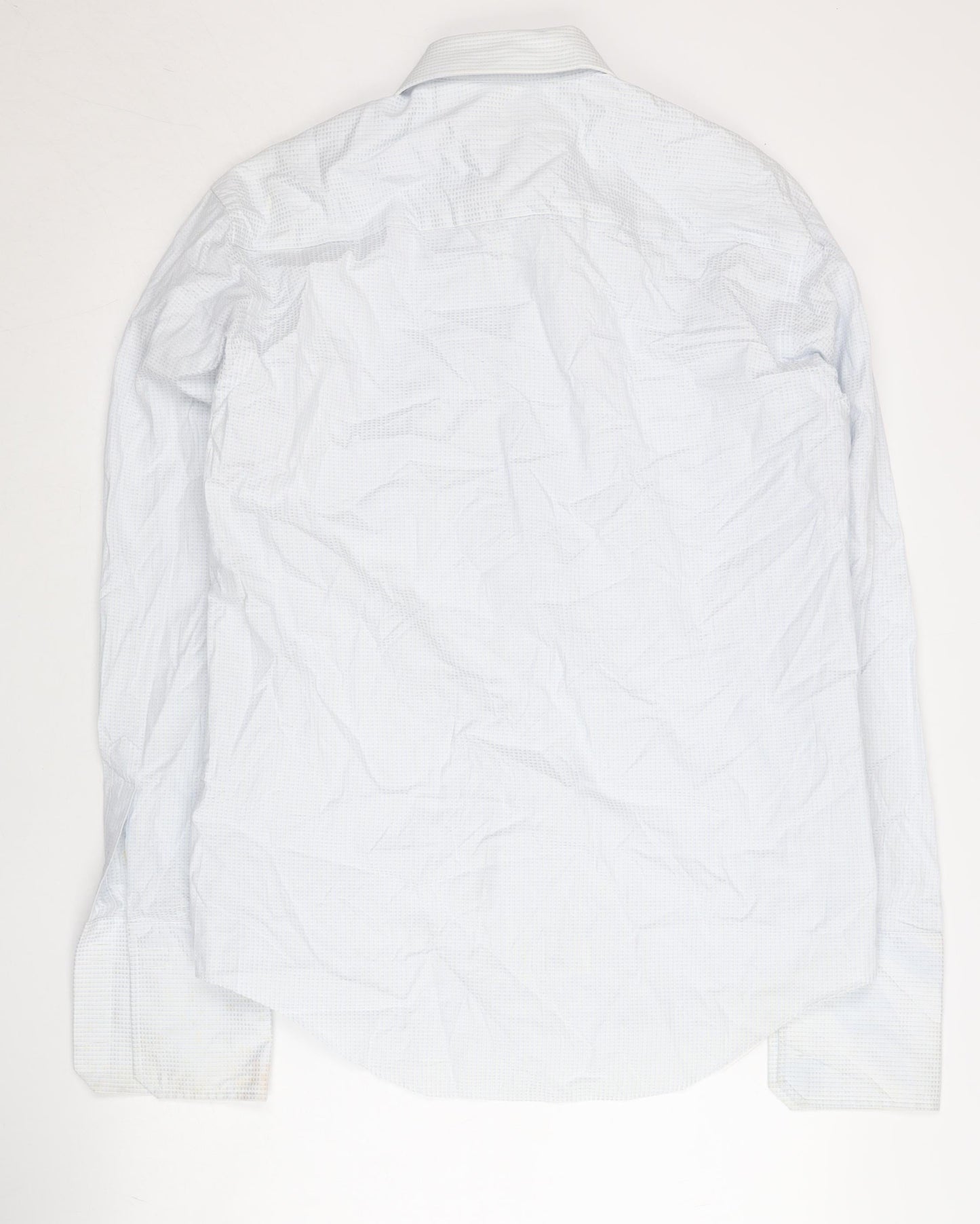 Mens UK Collar Size 16 NEXT Smart Blue  Dress Shirt