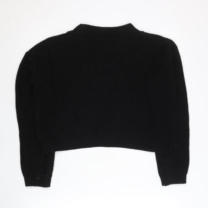 Womens UK Size S Boohoo Black Pullover Jumper