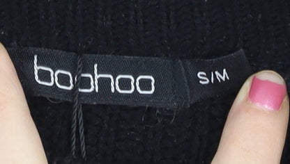 Womens UK Size S Boohoo Black Pullover Jumper