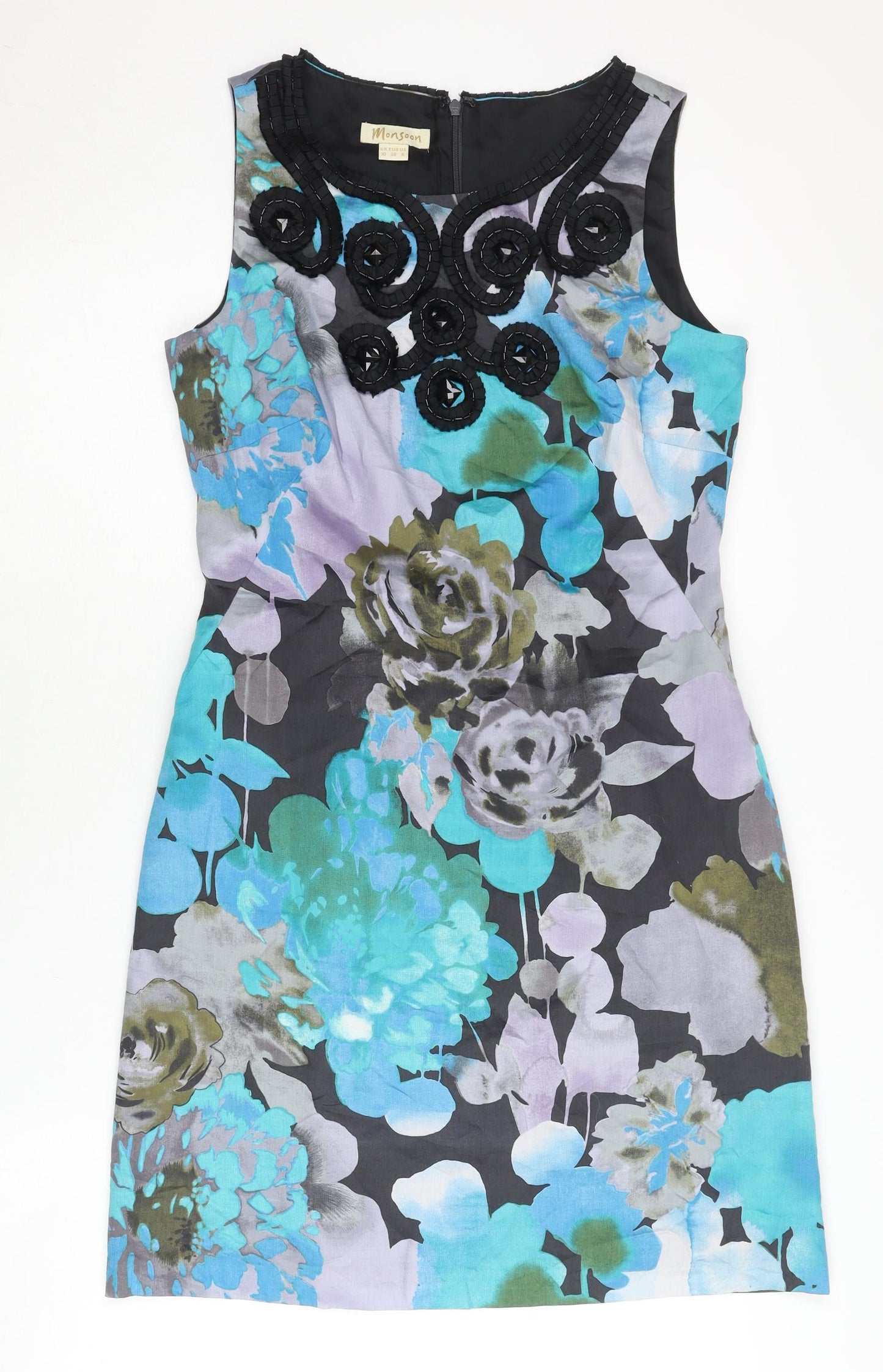 Monsoon Women’s Multicoloured Floral Sheath Dress Size 10
