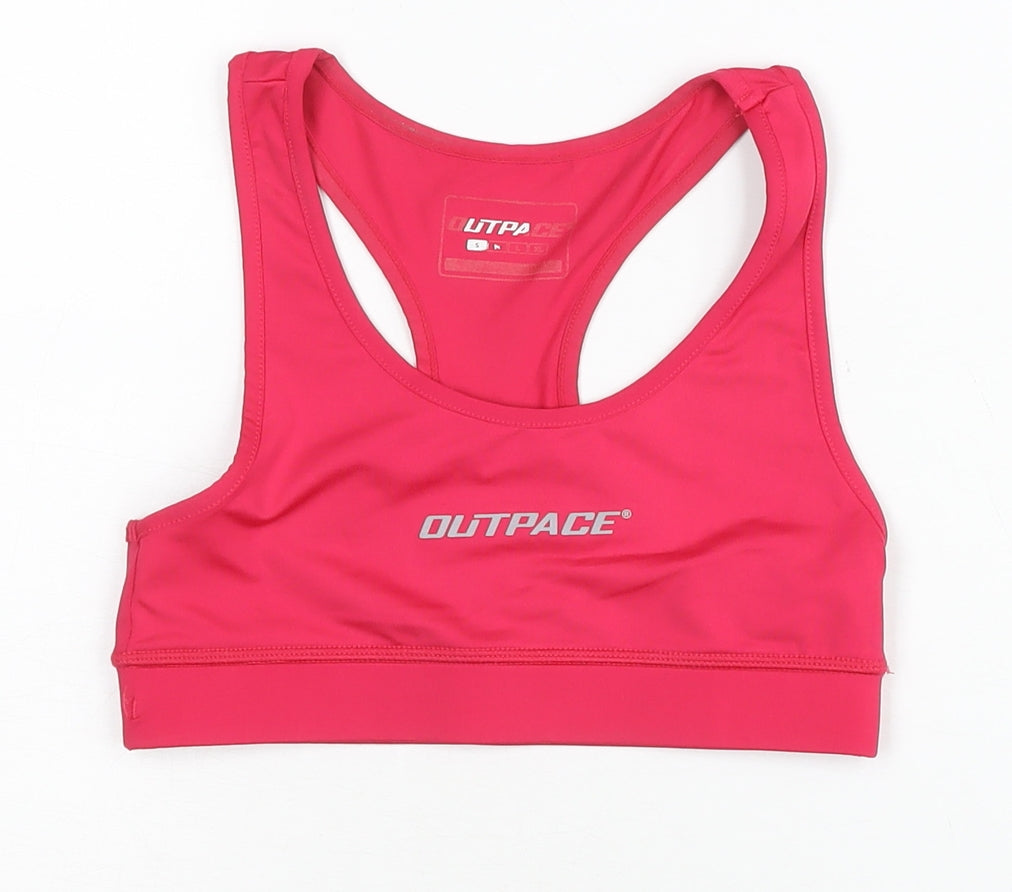 Outpace Women’s Pink Racerback Sports Tank Top Size S Athletic Gym