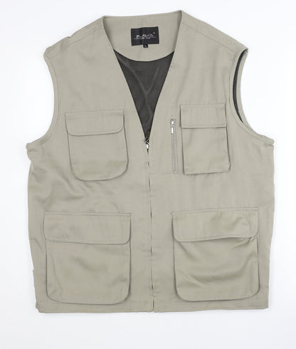 Mens UK Size L Bo Shi Te Beige Basic Jacket