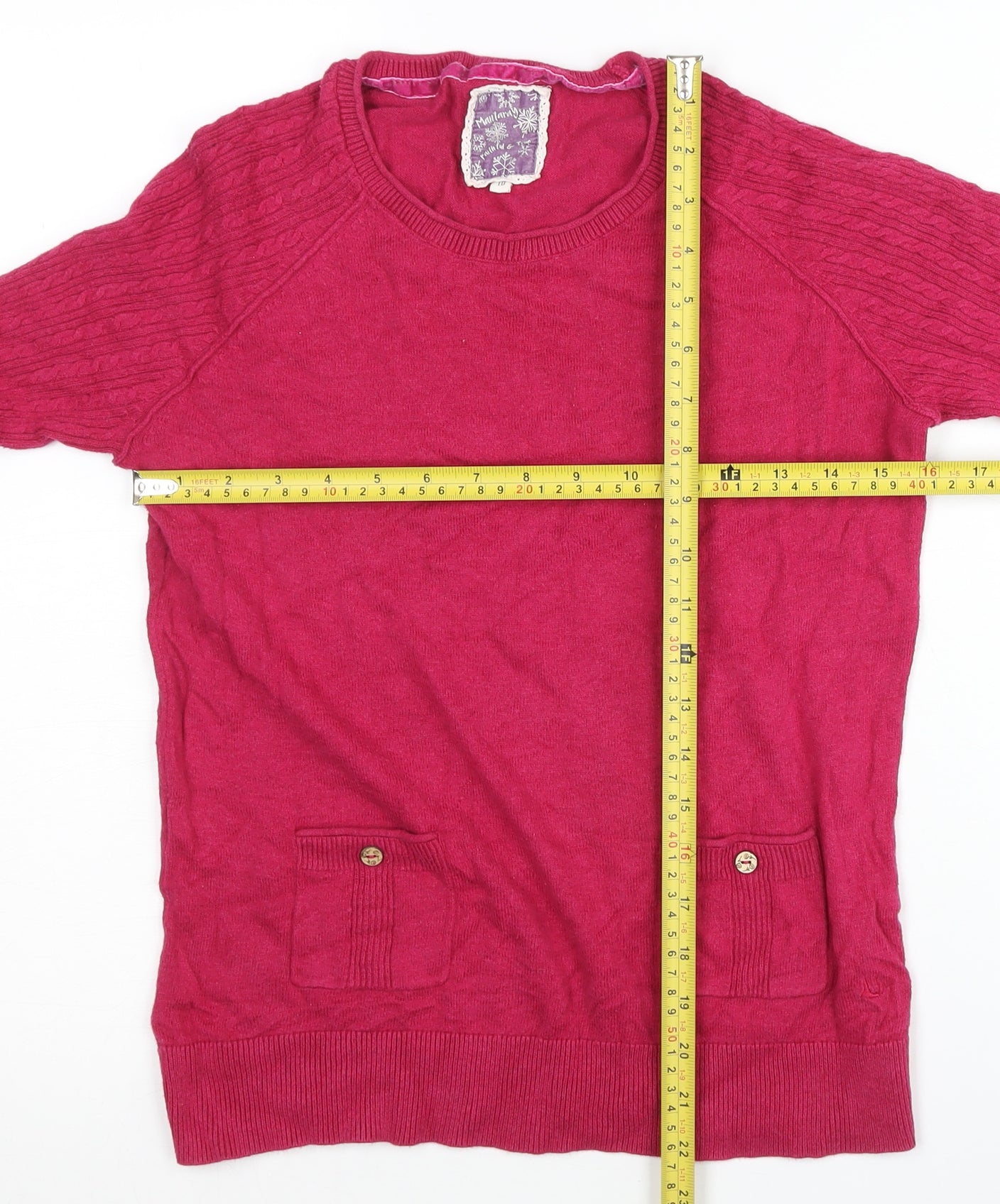 Womens UK Size 10 Mantaray Pink Pullover Jumper