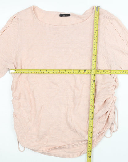 Womens UK Size 14 M&Co Pink Pullover Jumper