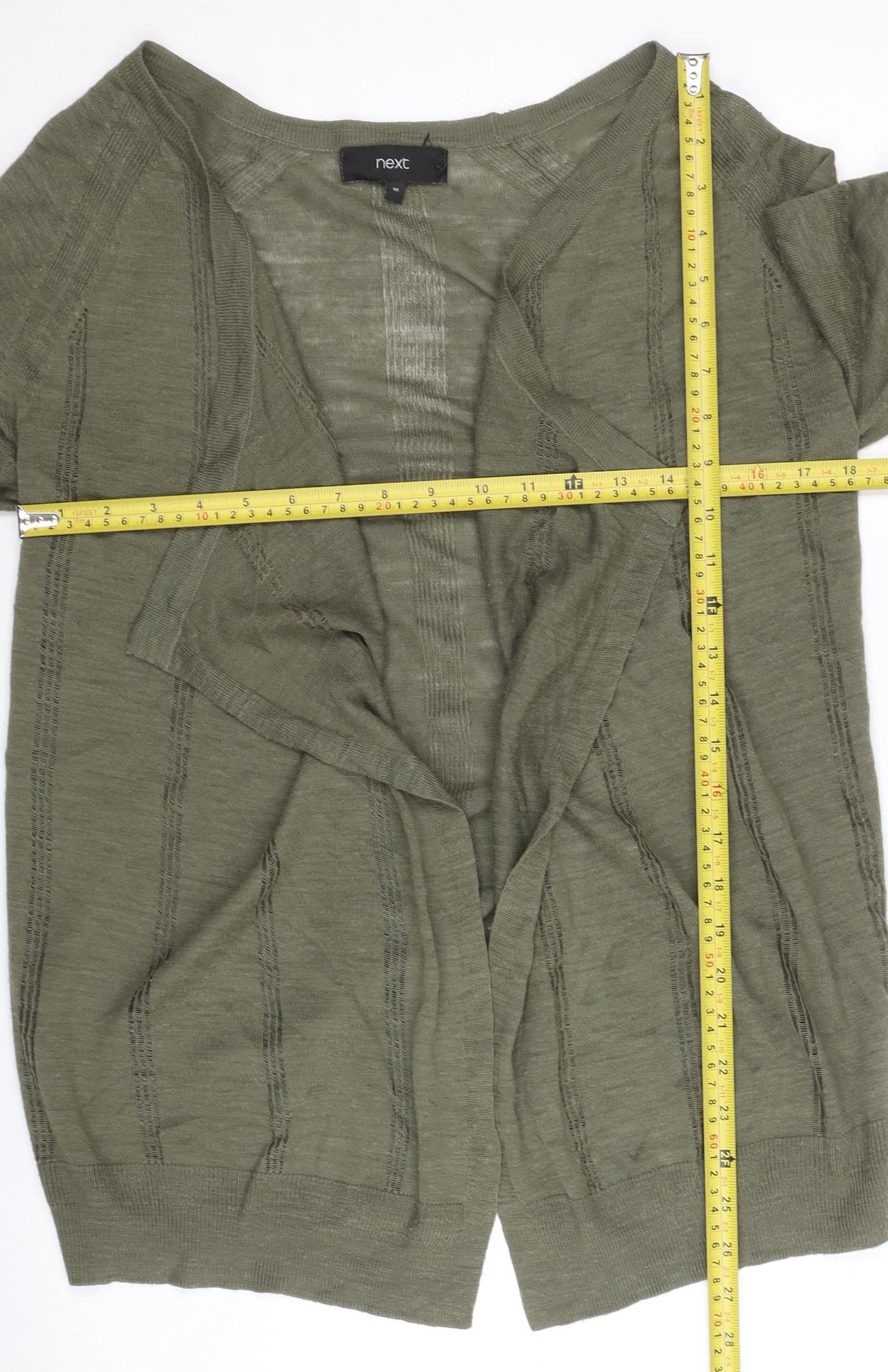 Womens UK Size 10 NEXT Green Cardigan Jumper