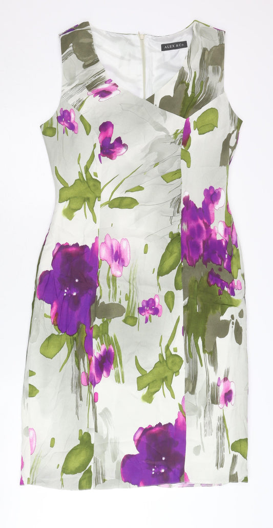 Alex & Co. Women’s Multicoloured Floral Shift Dress Size 10 Sleeveless