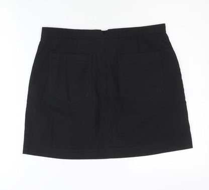 Next Womens Black Size 10 Pencil Skirt Knee Length Workwear