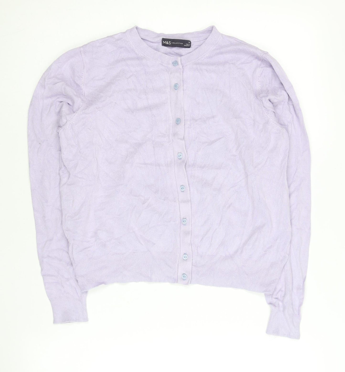 Womens UK Size 14 Marks and Spencer Purple Cardigan Jumper