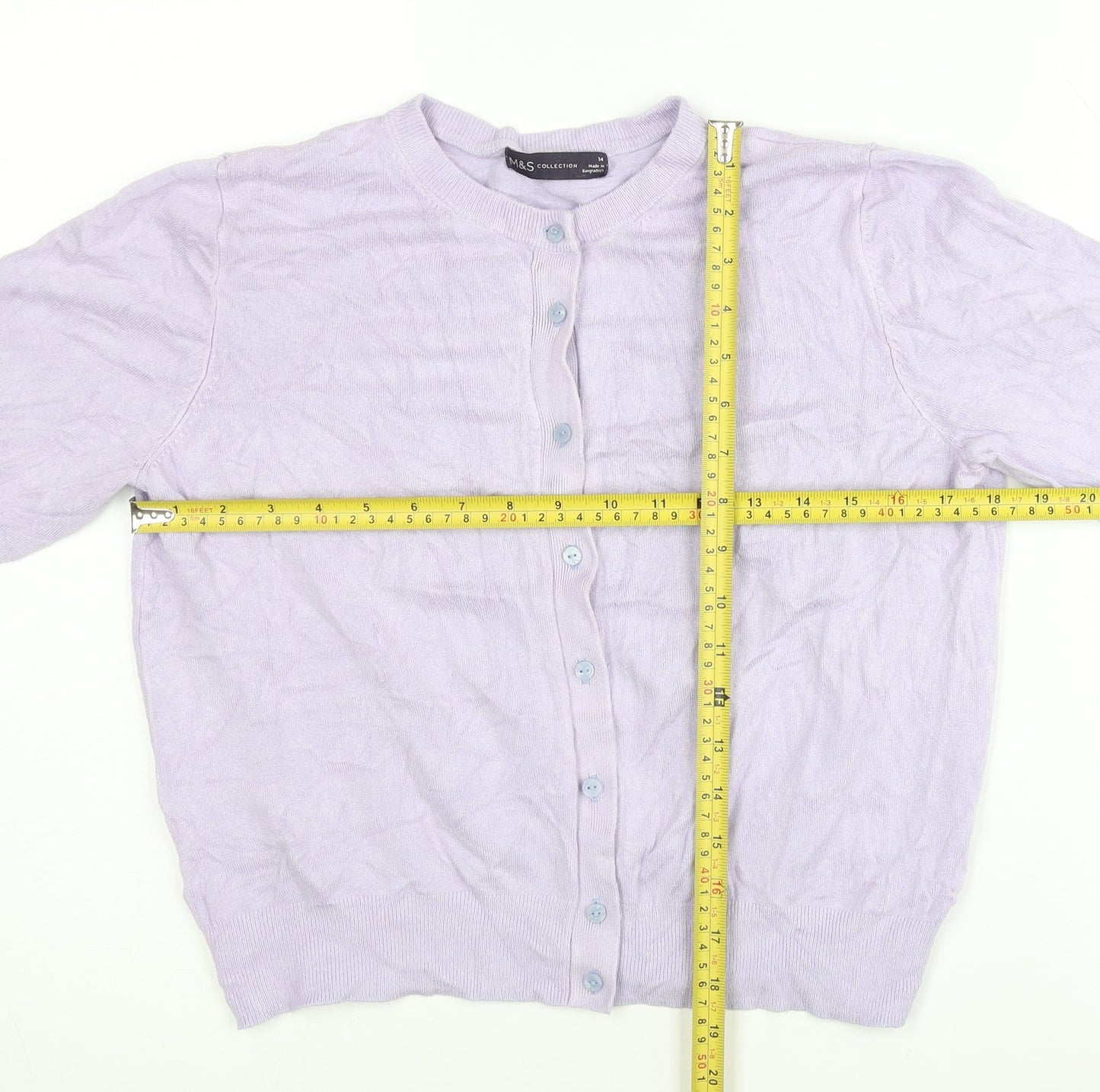 Womens UK Size 14 Marks and Spencer Purple Cardigan Jumper