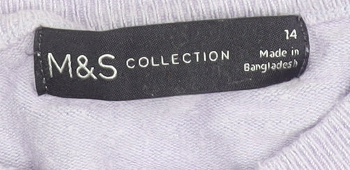 Womens UK Size 14 Marks and Spencer Purple Cardigan Jumper