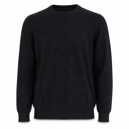 Charles Wilson Men’s Black Cotton Nylon Crew Neck Pullover Jumper Size L