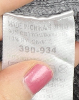 Next Men’s Grey 2XL Mock Neck 1/4 Zip Cotton Jumper