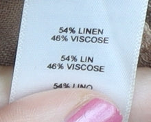 ASOS Womens Beige Linen Blend Pencil Skirt Size 8 Midi High Rise