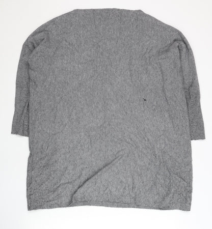 Womens UK Size 10 Izabel London Grey Cardigan Jumper