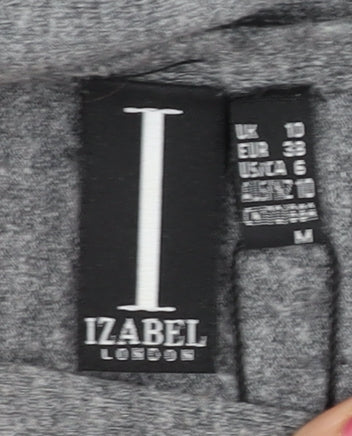 Womens UK Size 10 Izabel London Grey Cardigan Jumper