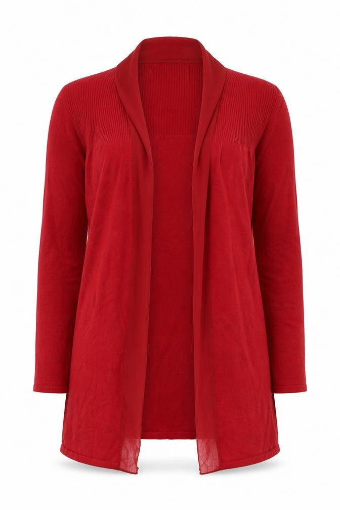 Womens UK Size S Marks and Spencer Red Cardigan Jumper