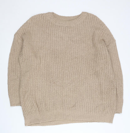Womens UK Size M New Look Beige Pullover Jumper