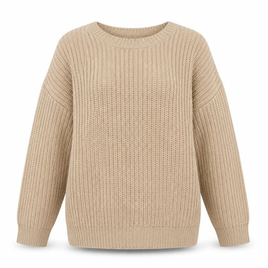 Womens UK Size M New Look Beige Pullover Jumper