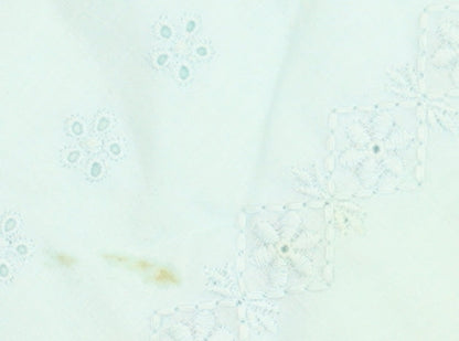 Marks and Spencer Women Blue Cotton A-Line Embroidered Skirt UK 12