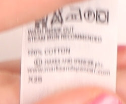 Marks and Spencer Women Blue Cotton A-Line Embroidered Skirt UK 12