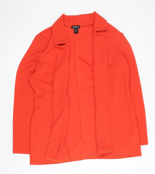 Boohoo Women’s Orange Blazer UK 10 Regular Fit Lightweight