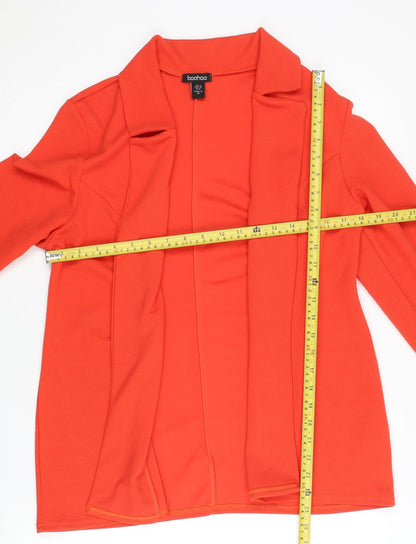 Boohoo Women’s Orange Blazer UK 10 Regular Fit Lightweight