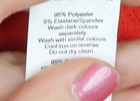 Boohoo Women’s Orange Blazer UK 10 Regular Fit Lightweight