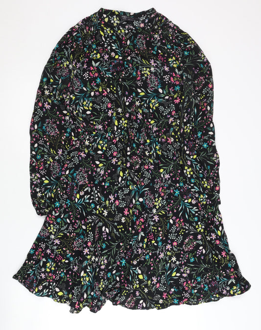 Marks and Spencer Women’s Multicoloured Floral A-Line Viscose Dress Size 10 Long