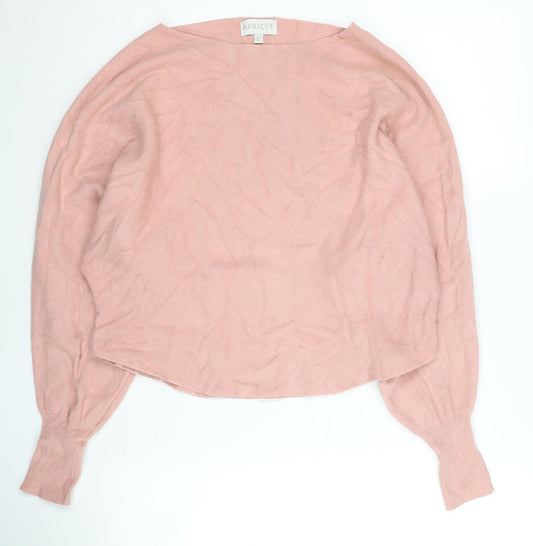 Apricot Womens Pink Boat Neck Pullover Jumper UK 10