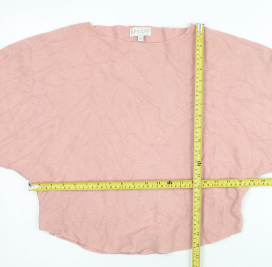 Apricot Womens Pink Boat Neck Pullover Jumper UK 10