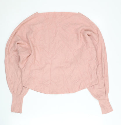 Apricot Womens Pink Boat Neck Pullover Jumper UK 10