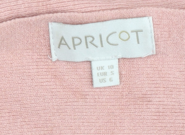 Apricot Womens Pink Boat Neck Pullover Jumper UK 10