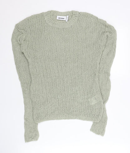Womens UK Size S Weekday Grey Pullover Jumper