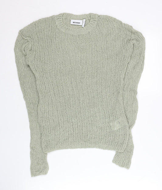 Womens UK Size S Weekday Grey Pullover Jumper