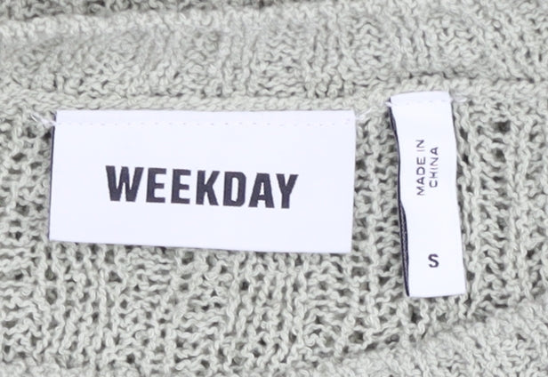 Womens UK Size S Weekday Grey Pullover Jumper