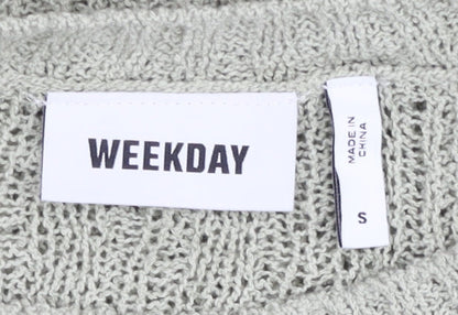 Womens UK Size S Weekday Grey Pullover Jumper