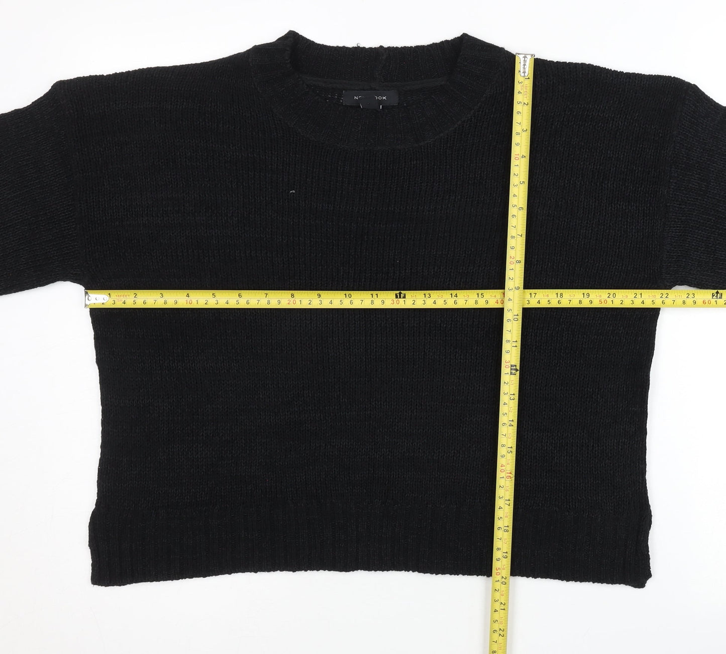 Womens UK Size M New Look Black Pullover Jumper
