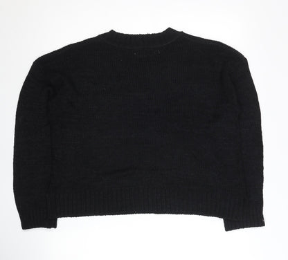 Womens UK Size M New Look Black Pullover Jumper