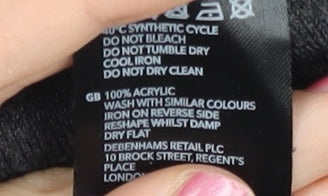 Debenhams Men’s Grey V-Neck Acrylic Knit Jumper Size L